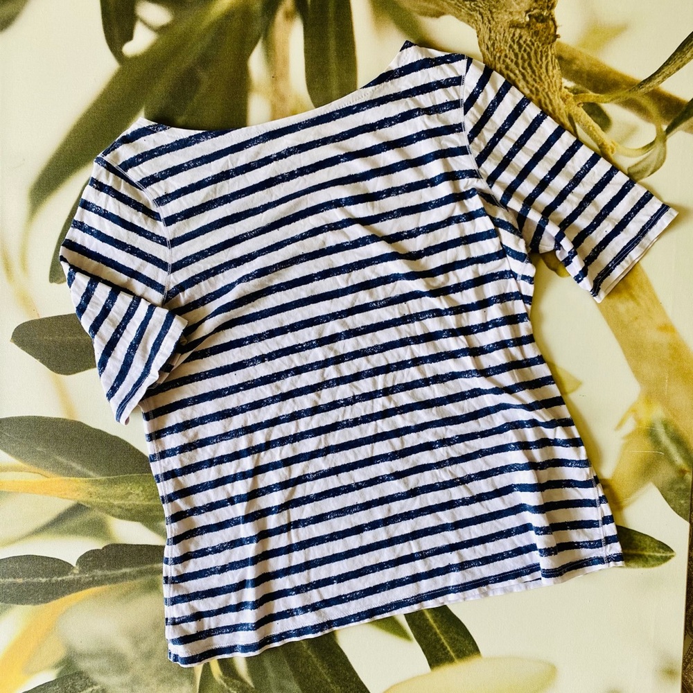 Boat Neck Striped Tee